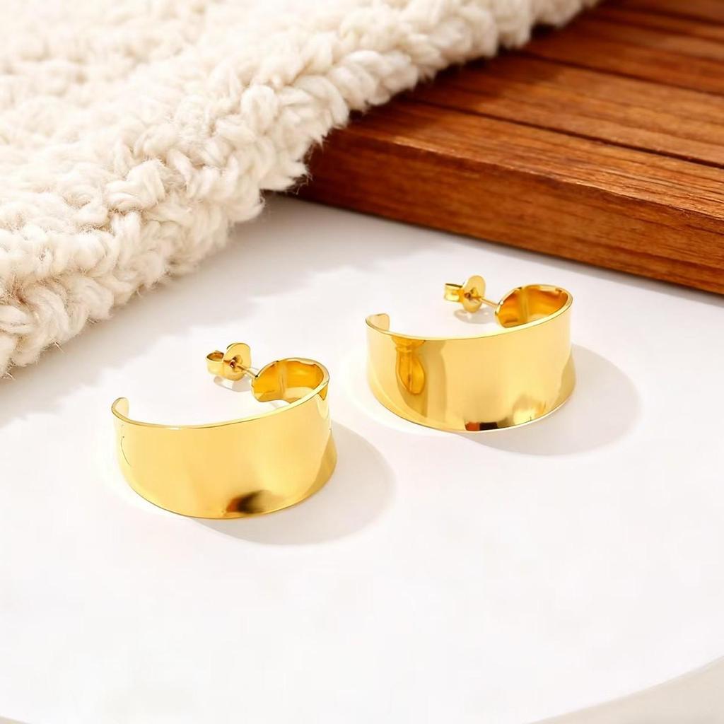 Elegante Titanstahl Seilzwirn Creolen – Stilvoller Edelstahlschmuck für Damen