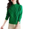Women's Sweater Loose Thick Knitted Sweater Half High Collar Top Autumn/Winter