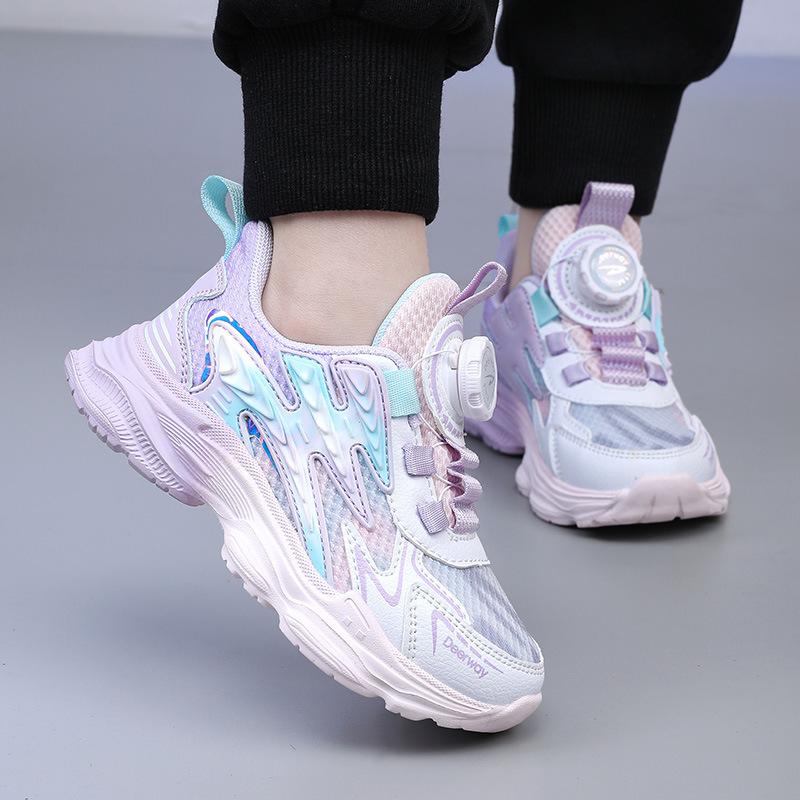 

Детские кроссовки, поворотные пряжки, сетчатые туфли, сетчатые туфли, легкие, амортизирующие, дышащие, туфли для папы на лето 30