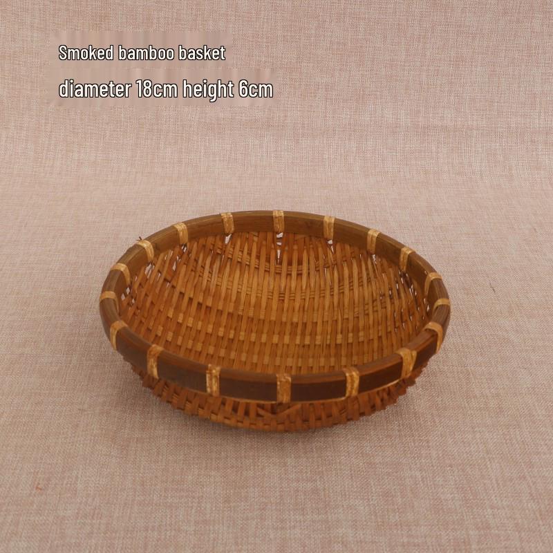 Bamboo Woven Winnowing Basket: Steamed Bun Storage, Vegetable Drainer, Rice Washer, Fruit Holder
