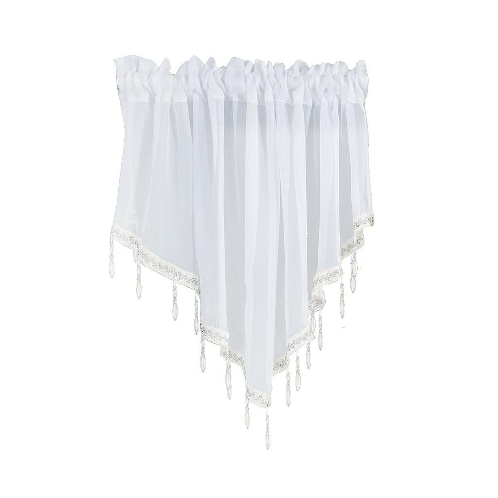 

Pure Color Polyester Window Curtain With Light Filtering For Living Room And Bedroom белый