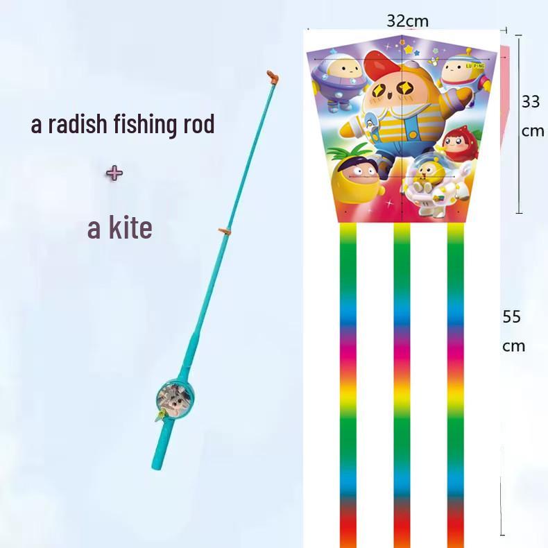 Weifang Traditional Handmade Fishing Rod Kite: Easy-to-Fly Outdoor Parent-Child Fun Kite for Adults & Children