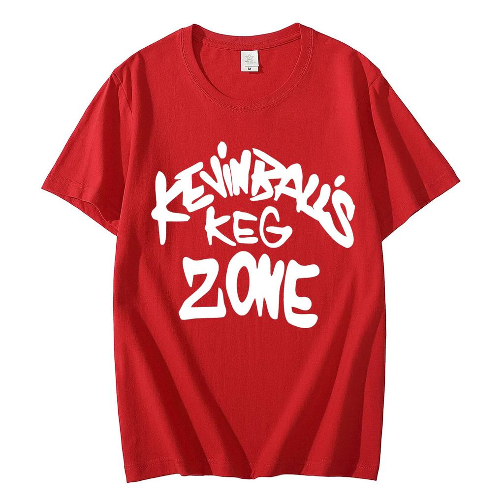 TV Series Shameless Kevin Balls Keg Zone Print Tshirt High Street Fashion Trend T Shirt Men Women Casual Loose Cotton Tshirts