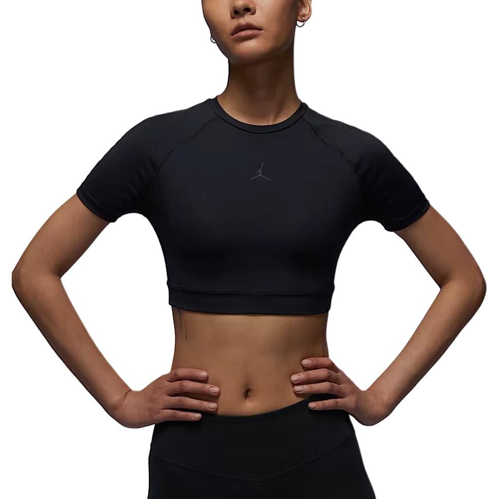 Jordan T Shirts Women's Black Crew Neck Moderate FV6928-010