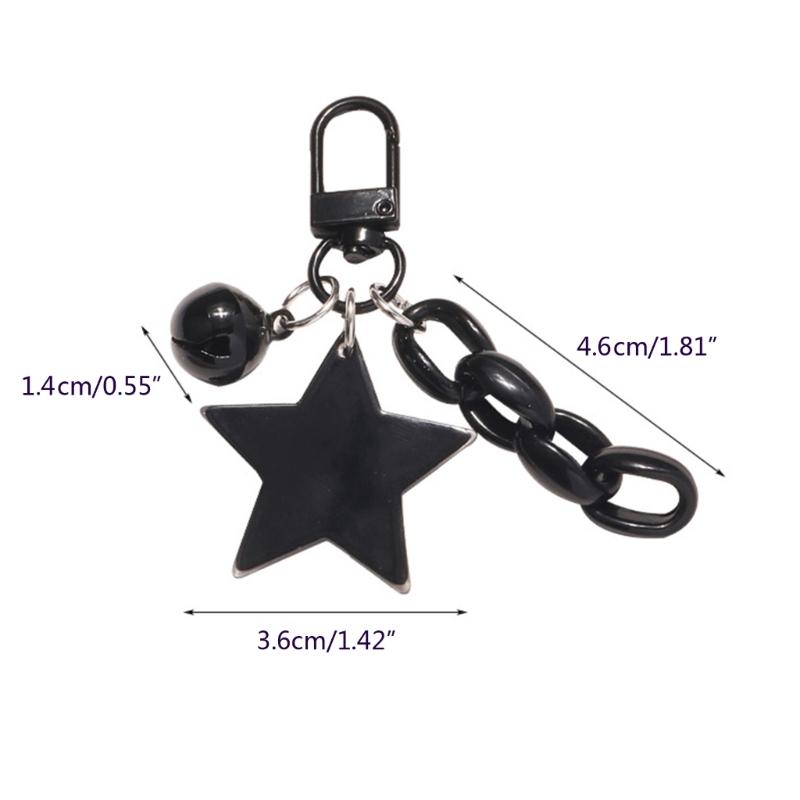 Glitzernder Stern Acryl Schlüsselanhänger Glöckchen Anhänger Schlüsselanhänger für Mädchen Rucksack Anhänger Kopfhörerhüllen Zubehör Freundschaftsgeschenke