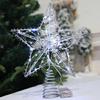 Weihnachtsbaumspitze 5-zackiger Stern mit LED-Licht Baumdekoration Bäume Stern