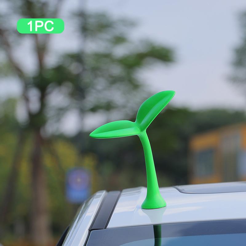 Car Ornaments 3D Car Roof Decoration Stickers Bean Sprout Seedlings Flower Bud Tentacle Ornament Exterior Decorative Accessories