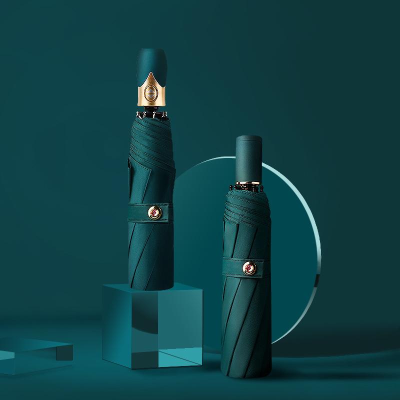 8/10 Bein Automatisk/Manuell Sammenleggbar Paraply for Kvinner Sol og Regn UV Trefoldige Paraplyer Paraguas Mujer Guarda Chuva