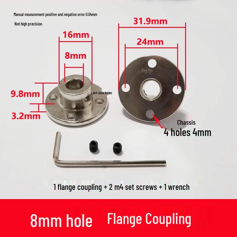 Linear Shaft Support Couplings for 4-12mm: Rigid Flange & Guided Shaft Design