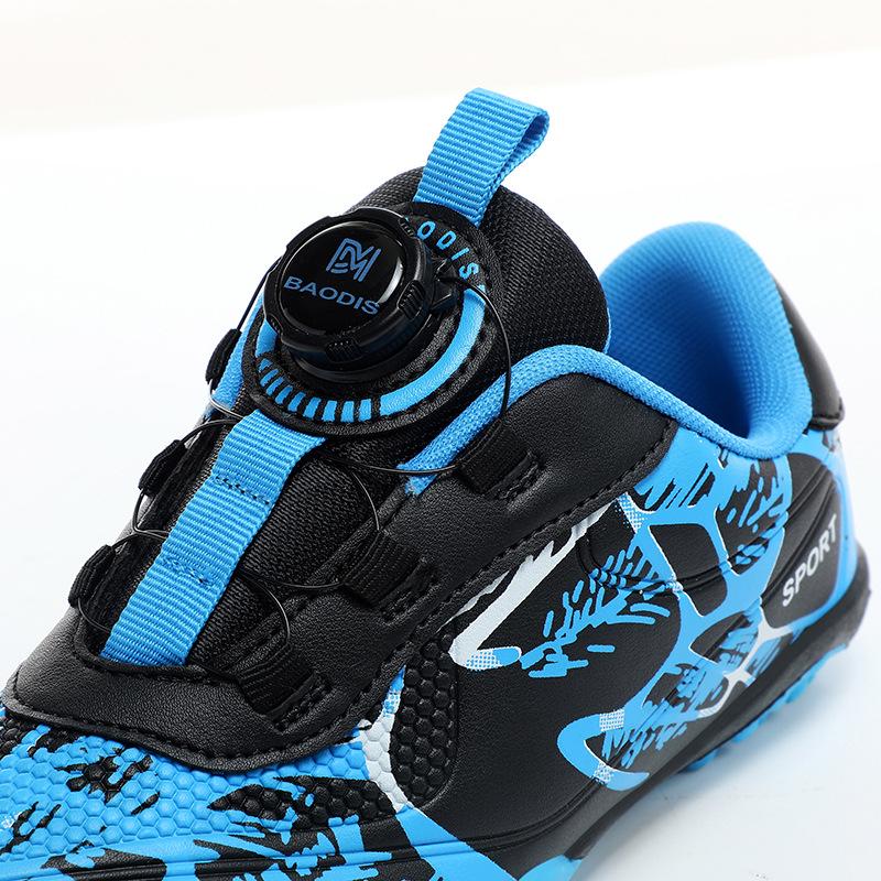 Kids' Boys TF Soccer Cleats - Wear-Resistant, Studded, Rotating Buckle for Outdoor Training