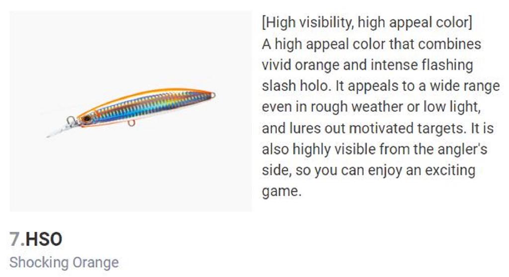 Yo Zuri Duel Hardcore Bullet Fast 120 mm Sinking Lure F1243-HSO (7550)