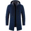 Winter Fleece Strickjacke Männer Dicke Kapuze Lange Sweaterscoat Männlichen Warme Gestrickte Pullover Jacken Kausalen Hoodies Outwear Kleidung