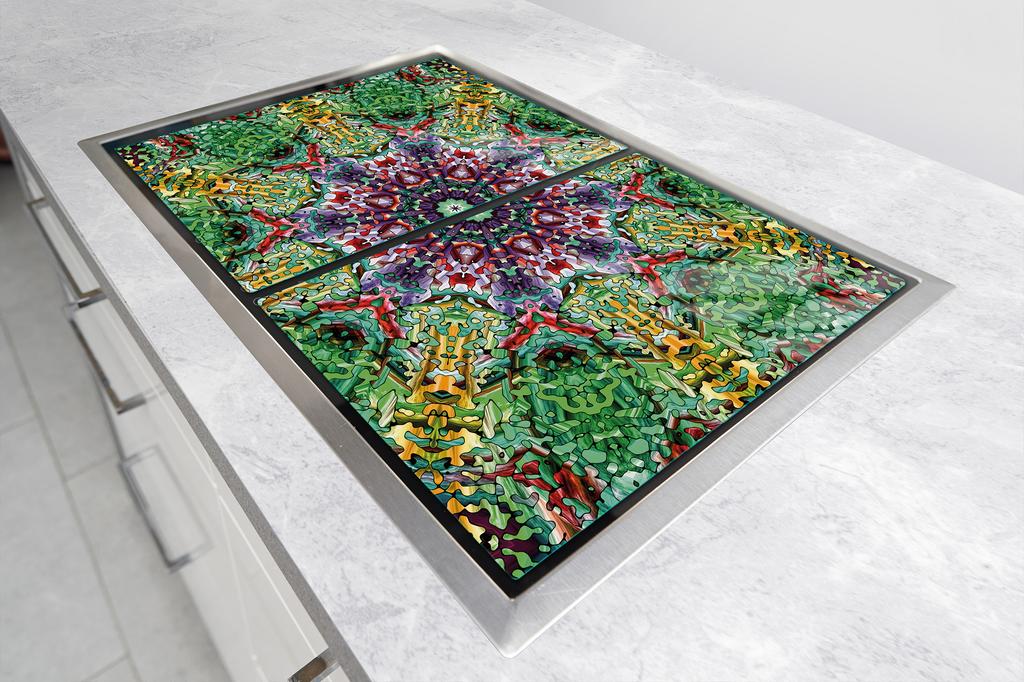 SZKLANA PŁYTA OCHRONNA DO KUCHNI 2x35x52 WZÓR