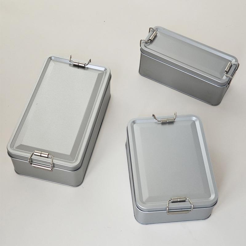 Rechteckige Keksdosen aus Weißblech mit Deckel, staubdicht, für Zuhause, Küche, Schreibtisch, Aufbewahrungsdose für Süßigkeiten, Kaffee, Tee, Schmuck, Schokolade