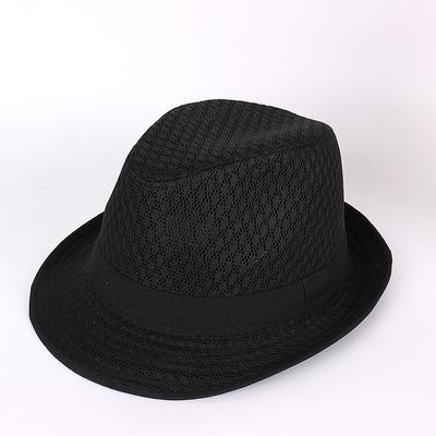 Men's and Women's Hats Straw Breathable Jazz Hats Mesh Top Hats Summer Visors Mesh Hats
