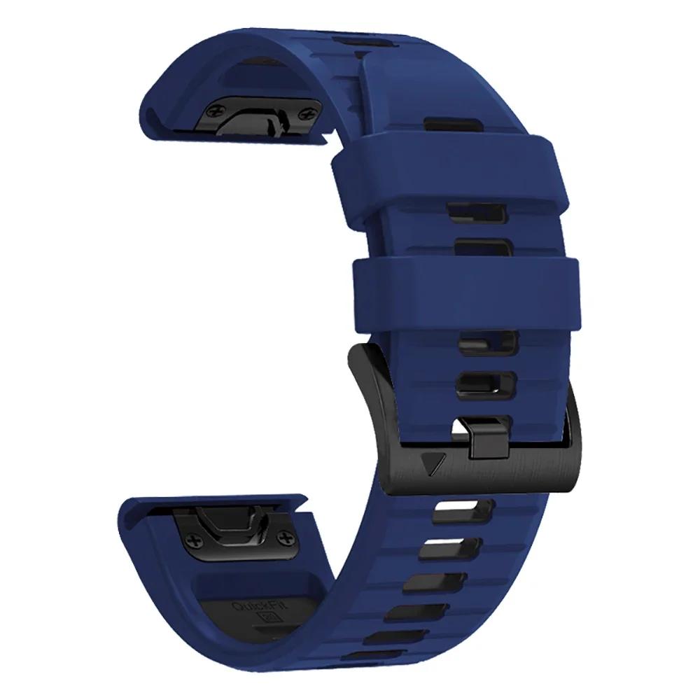 

QuickFit 22mm 26mm Silicone Two Tone Strap for Garmin Fenix 8 E 7X 7 6X Pro 5XPlus Epix Pro Gen 2 47mm 51mm/Enduro 3 Watchband QuickFit 22mm