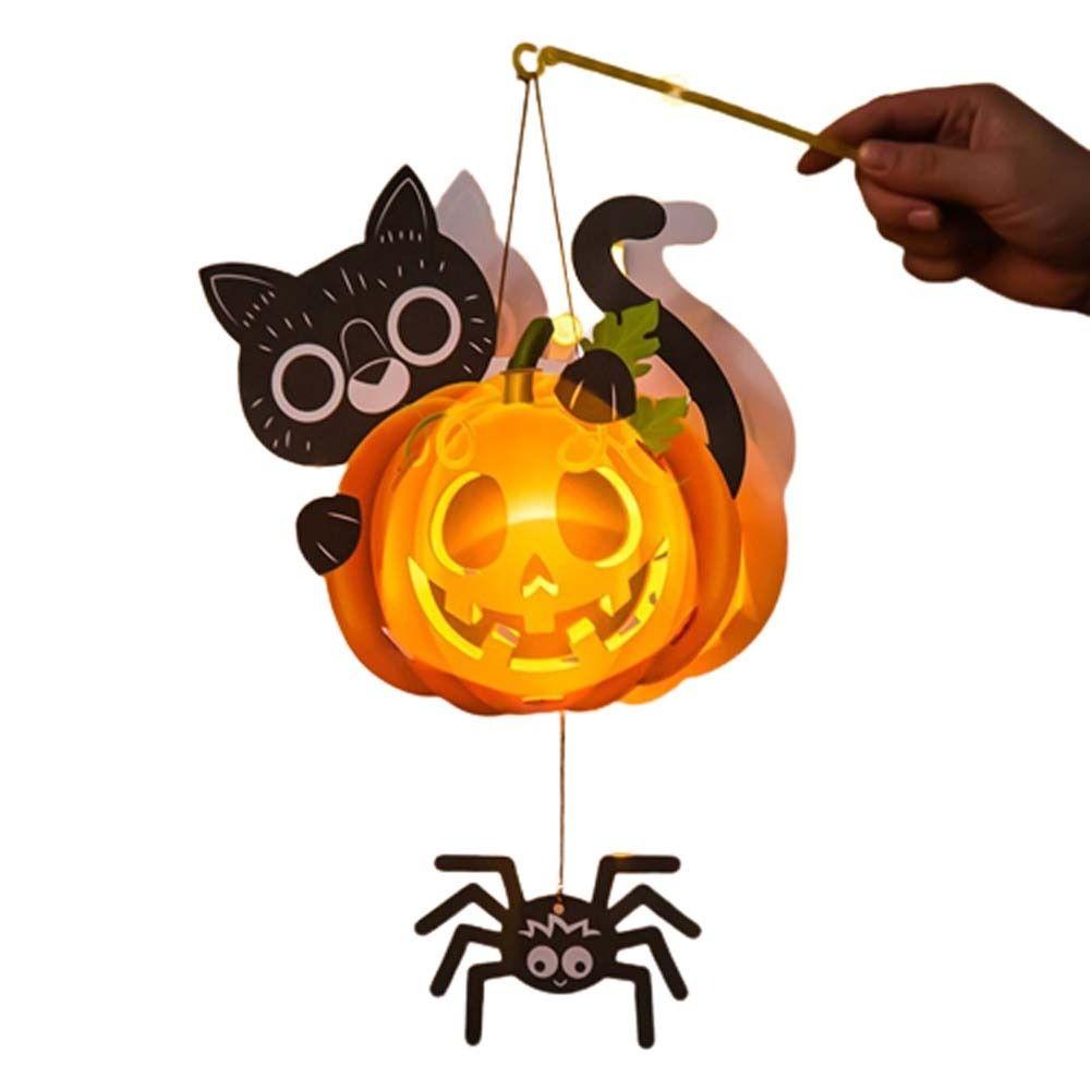 With Handle Halloween Lantern DIY Handmade Ghost Festival Lantern  Home Decoration