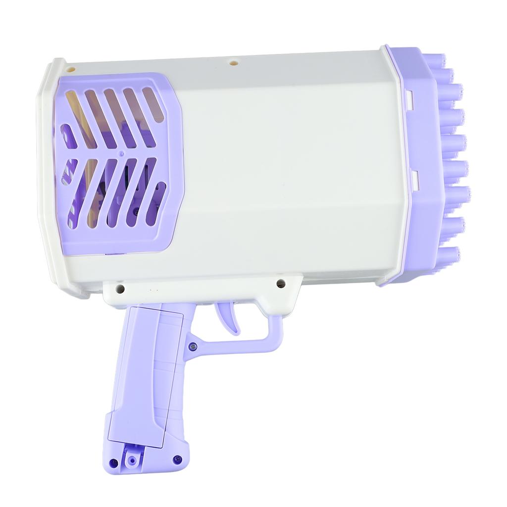 69 Holes Bubble Machine Toy Pink Lighting Handheld Automatic Bubble Blower for Children Kids Purple