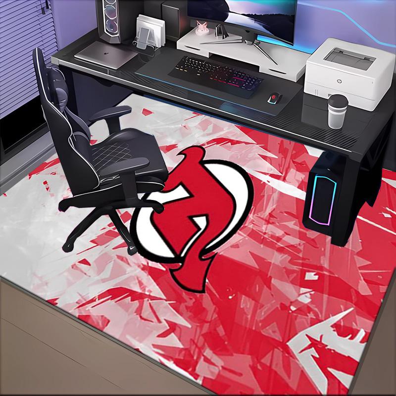 New Devils Logo Floor Mat for Living Room, Game Rooms, Office, Bedroom, Office Floor Mat Playful Design, Christmas Fan Gifts