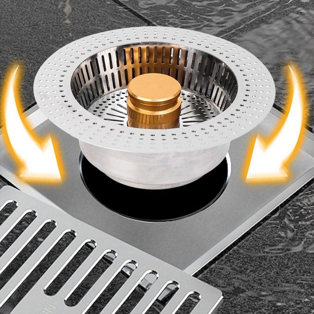 Stainless Steel Sink Leak Stopper Anti Odor Kitchen Anti-Clogging New Kitchen Sink Drain Strainer