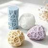 3D Geometric Hollow Egg Candle Silicone Mold DIY for Plaster Wax Gypsum Aroma Diffuser Stone Craft Home Decor Gift