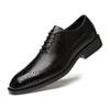 Men's Carved Leather Brogue Derbies - First Layer Cowhide, Business Formal or Casual Wear