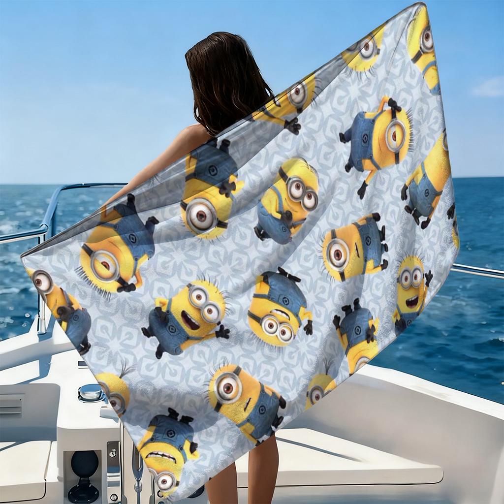 Big-eyed Cute Creature Beach Towel Cute Towel Quick-Drying Soft Towel for Beach Vacation Pool Funny Gift for Friends & Family