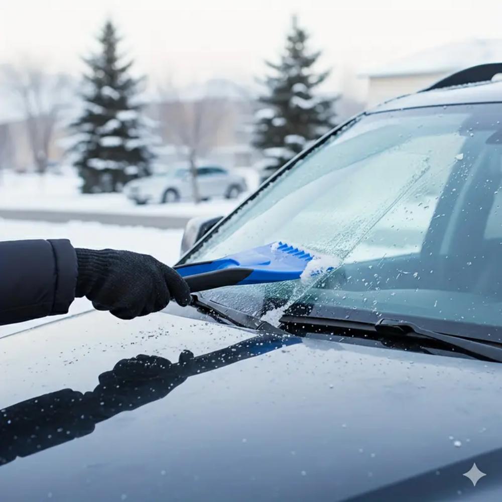 Silicone Car Deice Maker, Car Ice Shovel, Snow Shovel, Soft-handled Ice Scraper, Winter Cleaning Scraper, Soft Anti-slip Handle,
