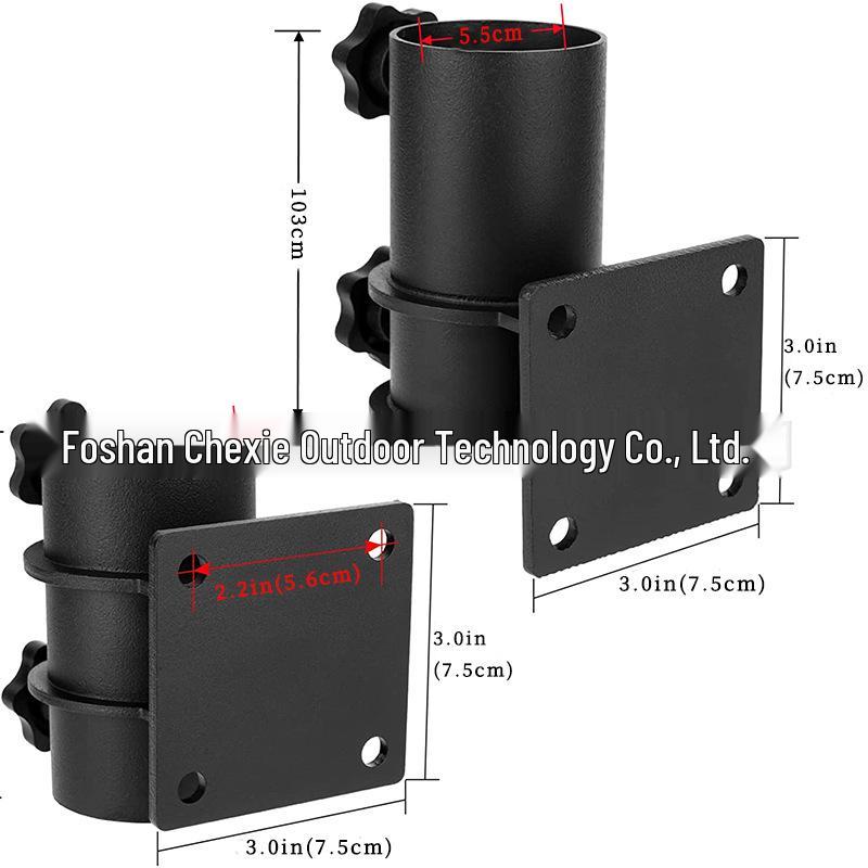 Ground Insert Iron Umbrella Stand - Universal Carbon Steel Umbrella Pole Holder and Fixing Base for Outdoor Use