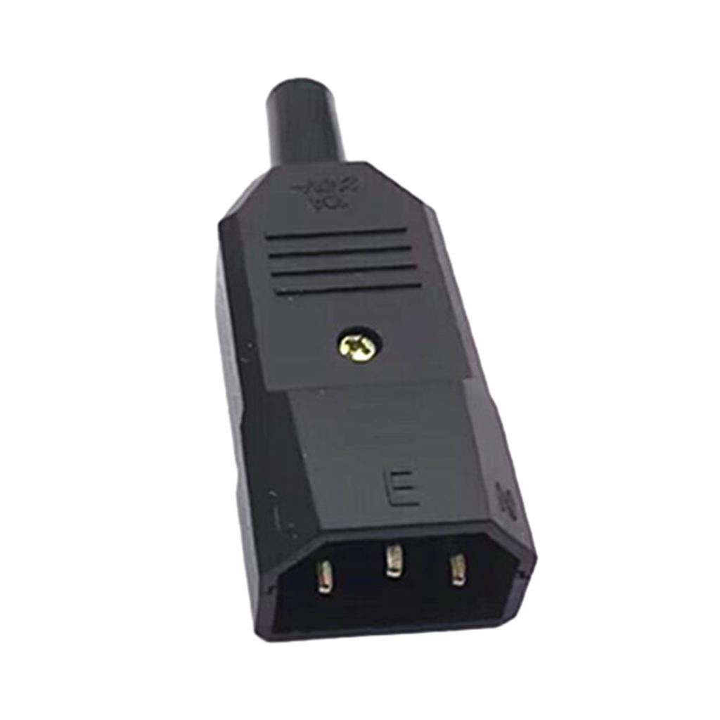 5 Stück IEC 320 Steckdosenverbinder C14 Stecker/C13 Buchse Inline-Adapterstecker für Haushalts- und Bürogeräte