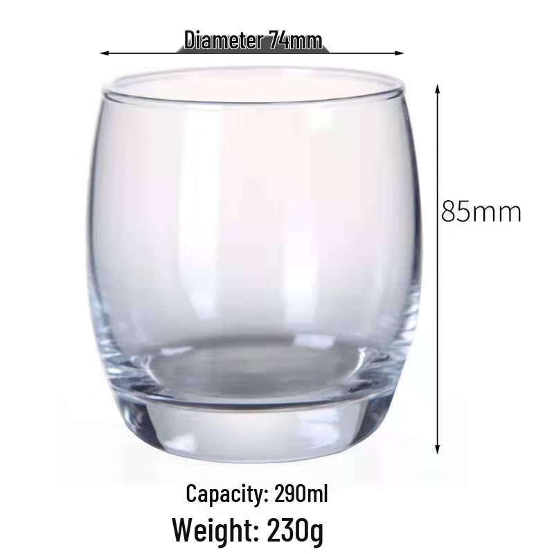 Transparent Tempered Glass Hotel Rinse Cup