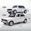 1/24 Scale LADA Toy Car Model Alloy Die-cast 6 Doors Openable Pull Back Sound and Light Scale Model Car Children's Toys Boy Collection Gift