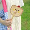 Cartoon Handmade Weaving Fan Bear Butterfly Dog Pumpkin Shell Mango Shape Woven Hand Fan Summer Handheld Cooling Fan Decoration