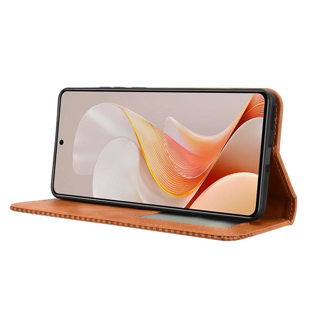 For vivo S19 5G Case Retro PU Leather Wallet Phone Cover Stand