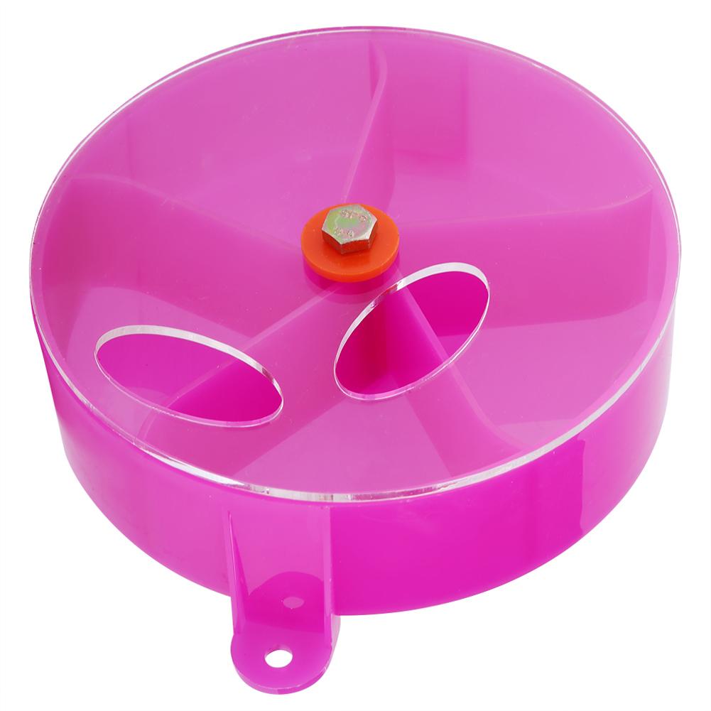 Bird Pet Foraging Feeder Food Wheel Feeding Storage Box Toy Purple