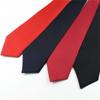 Pre-tied Zipper Tie Neck Mens Skinny 5cm Zipper Neckties Red Black Blue Solid Color Slim Narrow Entertainment Party