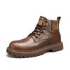 Martin boots men's 2025 new medium-top thick-soled leather tooling boots men's casual versatile non-slip men's winter boots