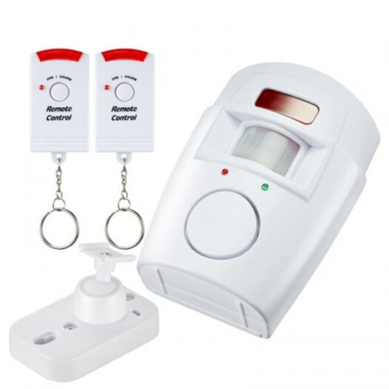 Alarm Systems Portable Ir Wireless Motion Sensor Remote Home Security Burglar Alarm System White