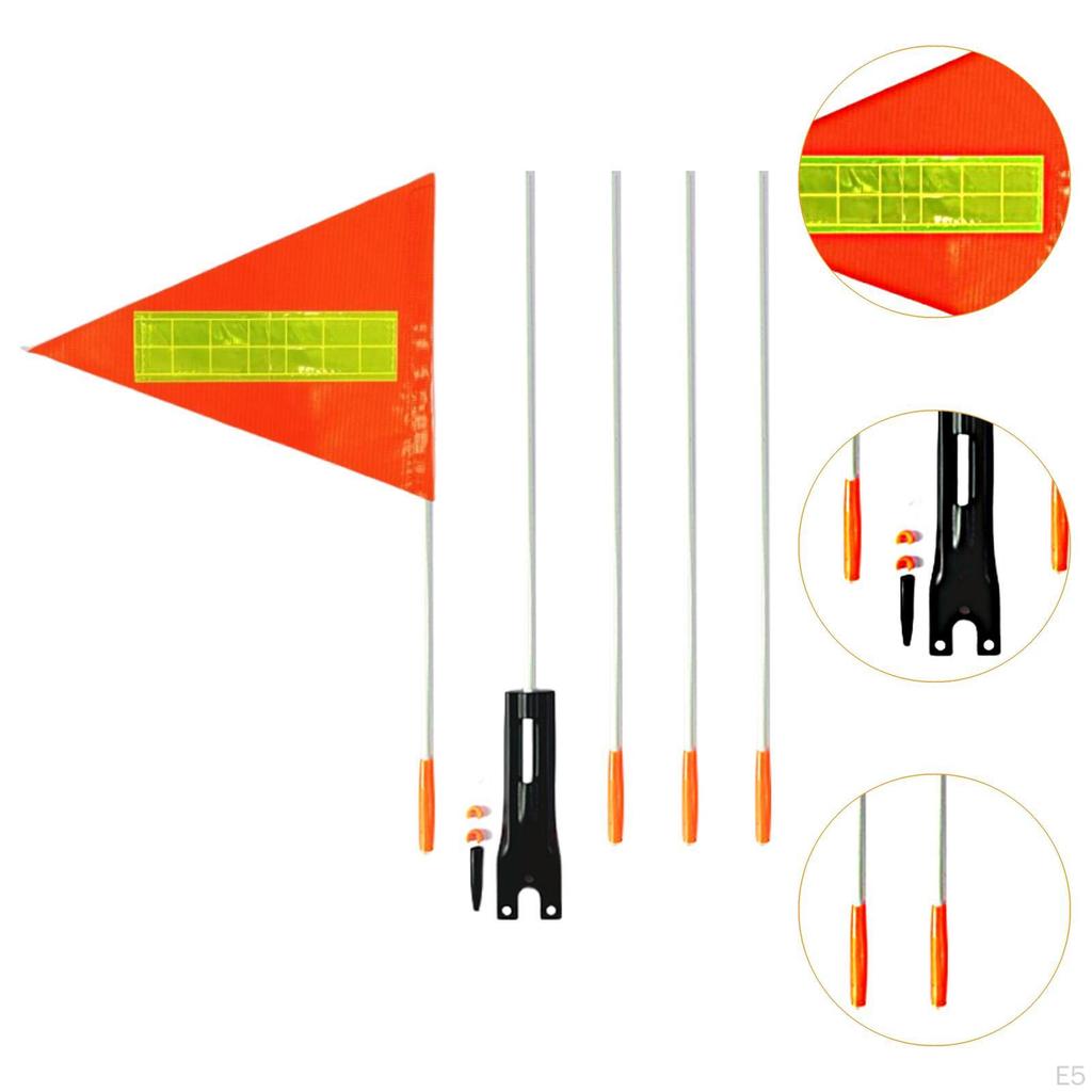 Bicycle Flag with Pole for Kids, Perfect Cycling And Golf Cart Use