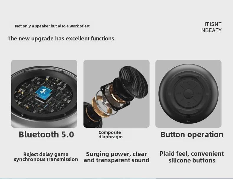 K30 Bluetooth 5.0 Wireless Speaker with Metal Body and Enhanced Bass for Laptop ThinkPlus