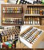 12Pcs Glass Spice Jars with Bamboo Lid Round Spice Seasoning Containers Salt Pepper Shaker Spice Organizer Kitchen Spice Jar Set