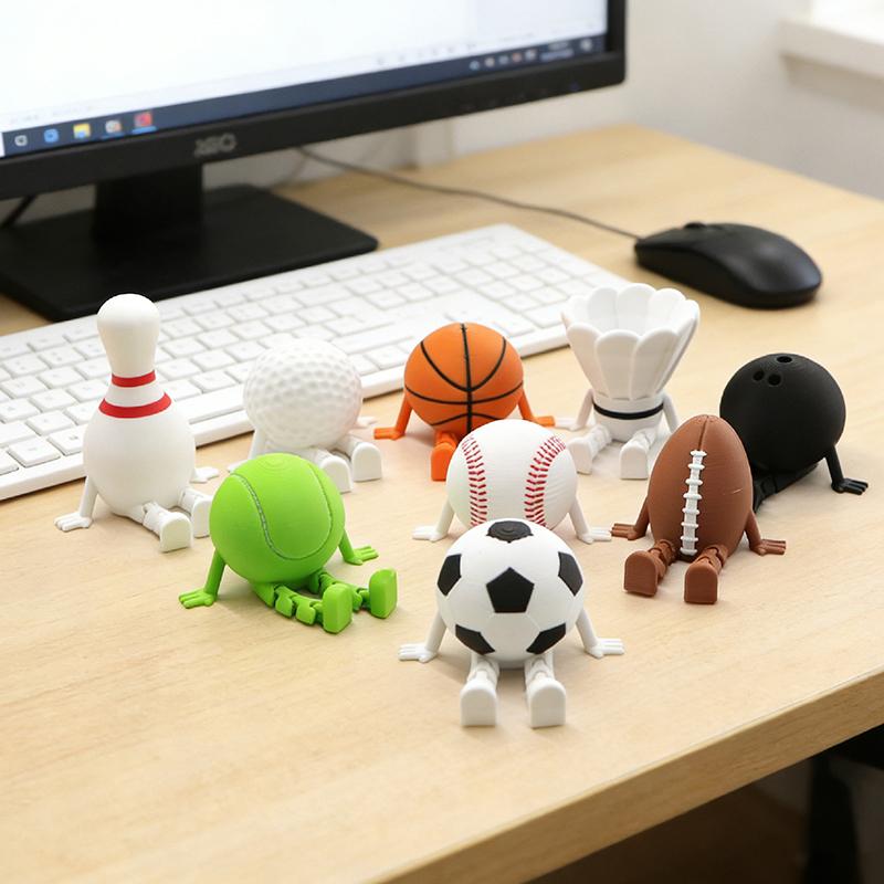3D Printed Soccor 3D Printed Ball Ornament Desk Accessories Home Decor Soccer Game Gifts Funny Party Favors