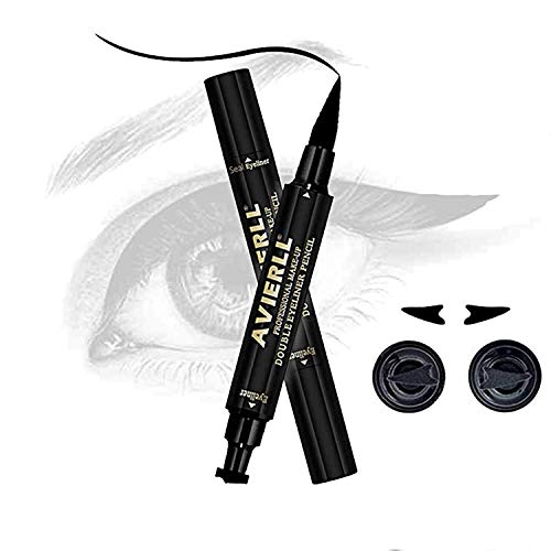 Waterproof Double-wing Integrated Eyeliner Stamp - Sweat Proof & Long Lasting Easy to Use for Beginners Lazy Makeup Stencil