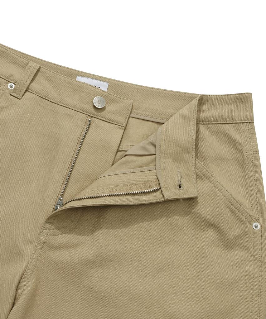 COVERNAT Semi-Wide Fit Work Pants Beige