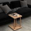 Wooden C Coffee Table with Wheels Side Table Sofa Table Atlantic Pine Service Table Home Office Living Room Coffee Table Furniture Accessory