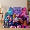 26 Style New KPOP Demon Hunters Rumi Mira Zoey Cartoon Flannel Blanket,Cozy Soft Throw Blanket for Home Bedroom Bed Sofa Cover