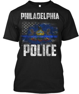 Philadelphia Police Tee T-Shirt Made In the USA Size S To 5XL