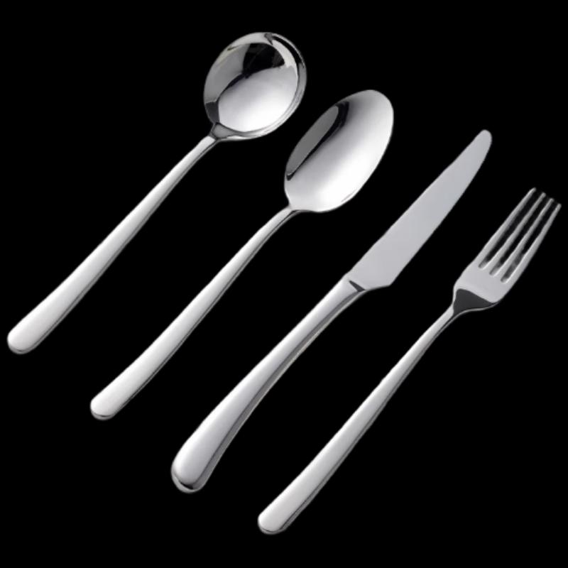 Mengzhang 304 Stainless Steel Mirror Finish 4-Piece Cutlery Set
