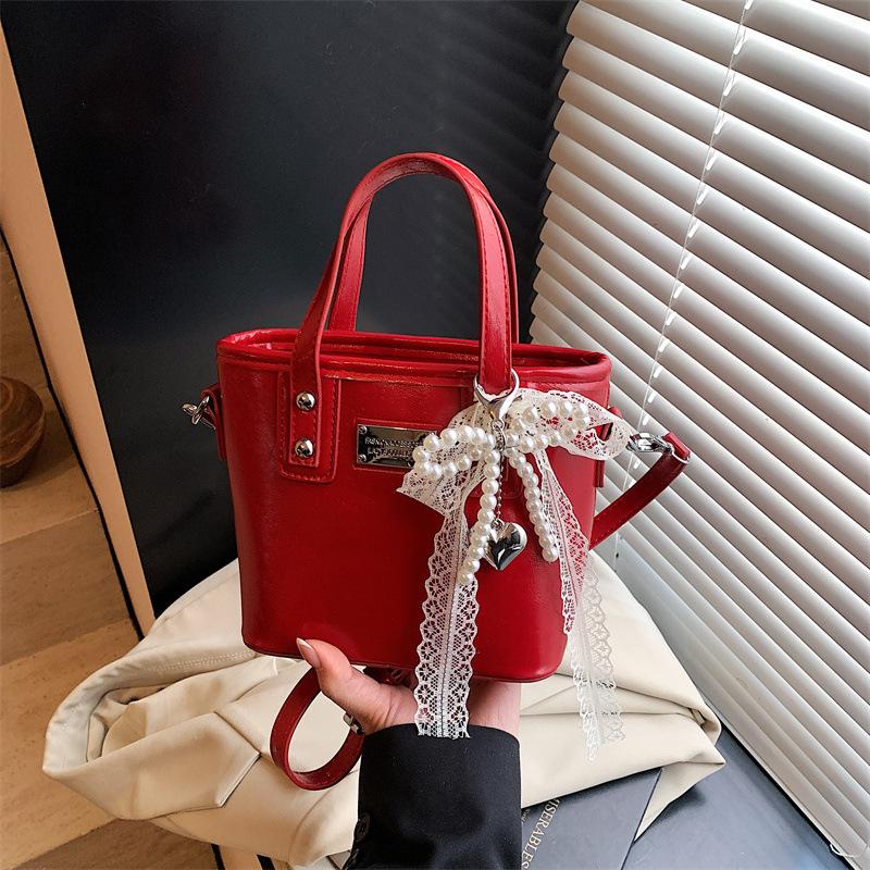 2025 summer high-end exquisite handbag bag women's shoulder messenger bag fashionable versatile bucket bag