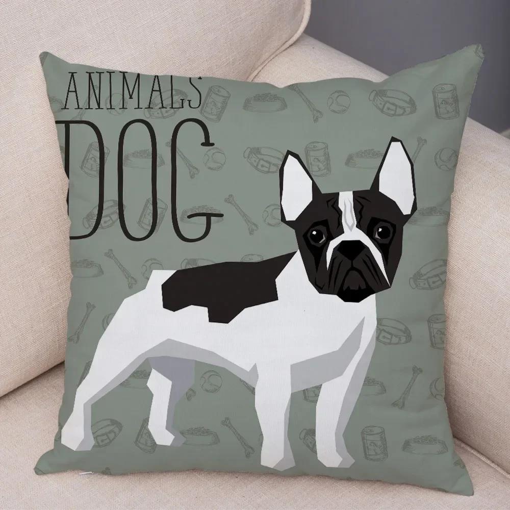 Sofa Home Pillowcase Color Schnauzer Dalmatians Cushion Cover Decorative Cartoon Dog Pet Animal Pillowcase
